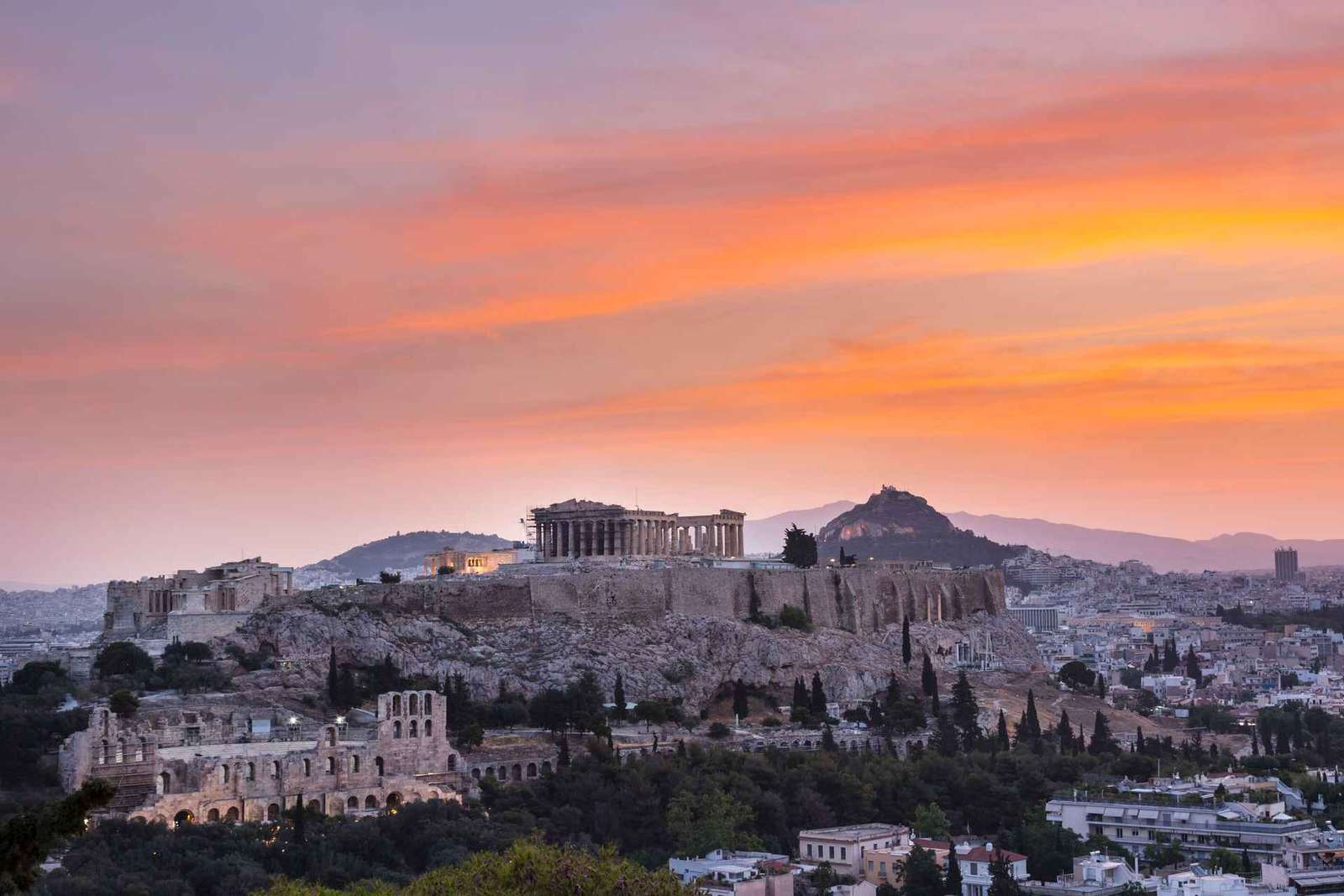 Les temps forts d'Athènes : visite de l'Acropole et du Parthénon au coucher du soleil