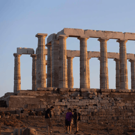 Au départ d'Athènes : Excursion au Cap Sounion au coucher du soleil
