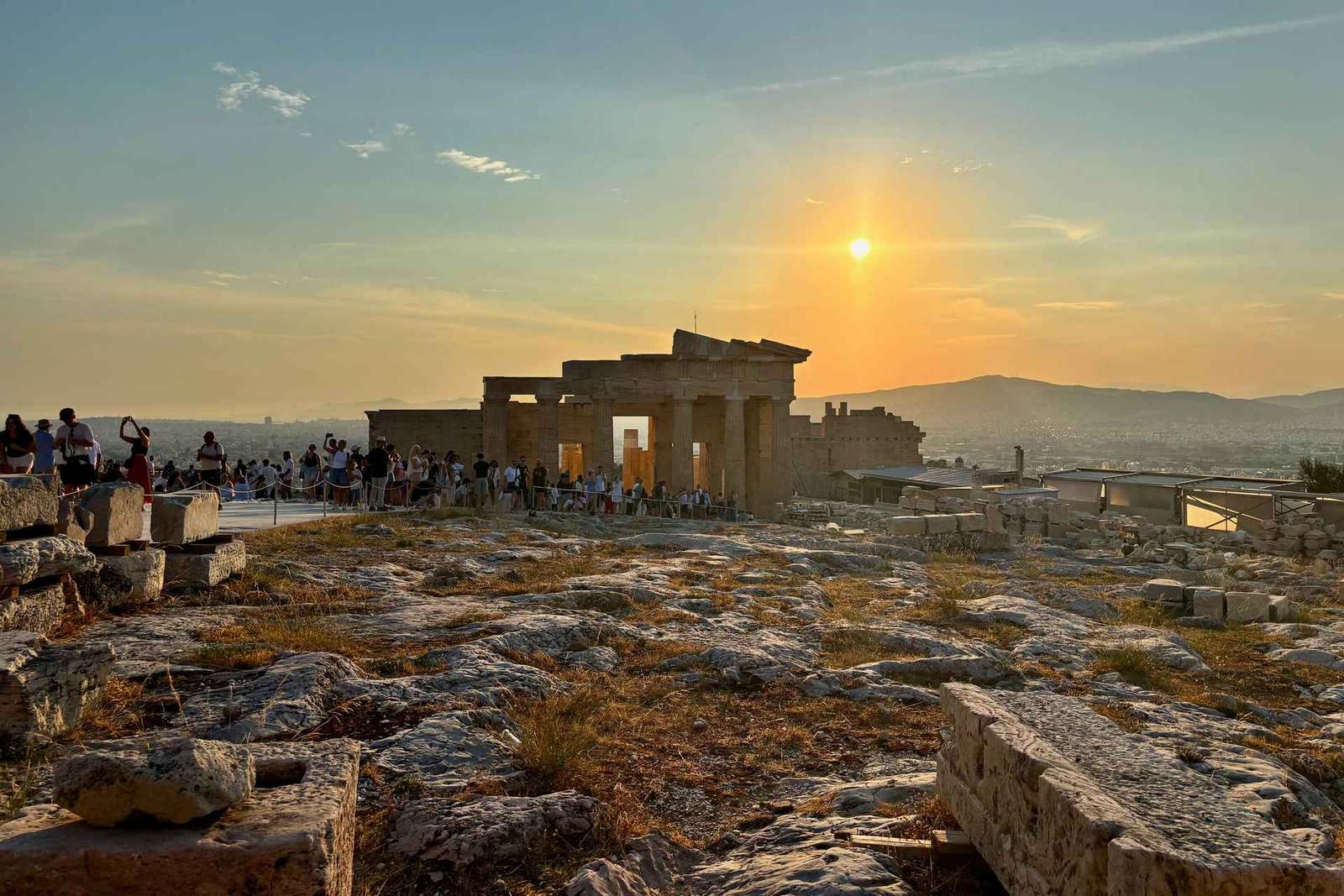 Athènes : visite guidée de l'Acropole au coucher du soleil et promenade sur la colline de la Démocratie