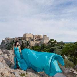 Athènes : séance photo en robe fluide