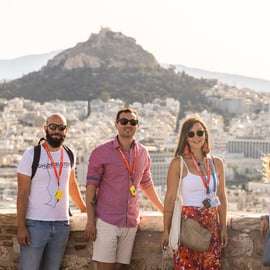Au départ de la croisière commentée : visite de l'Acropole et des hauts lieux d'Athènes
