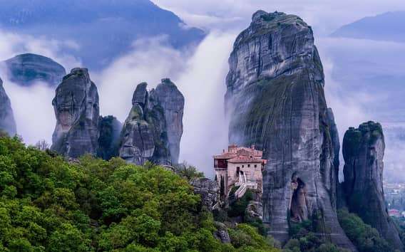 Athènes : Excursion d'une journée aux monastères et grottes des Météores et option déjeuner