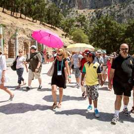 Athènes : Excursion d'une journée à Delphes et Arachova avec guide et billet d'entrée