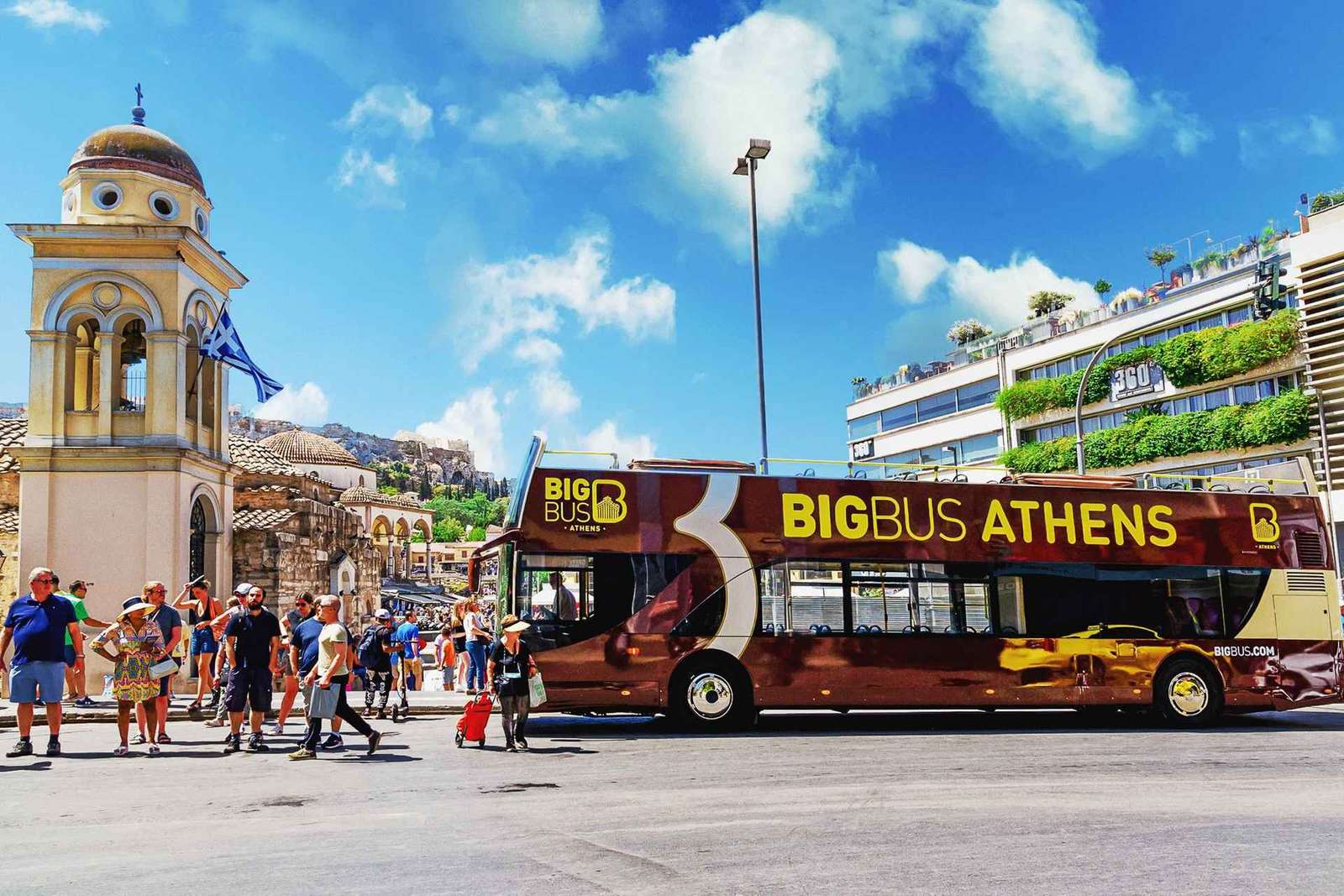 Athènes : Bus à arrêts multiples à arrêts multiples à Athènes.