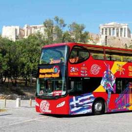 Athènes : Visite guidée de la ville en bus avec montée et descente rapides