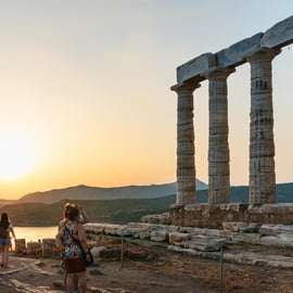 Athènes : Découvrez le cap Sounion et le temple de Poséidon au coucher du soleil