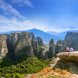 Athènes : Visite des monastères des Météores et option déjeuner grec
