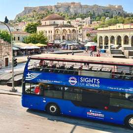 Athènes, le Pirée et la côte : Bus à arrêts multiples multiples (Blue Hop-On Hop-Off Bus)