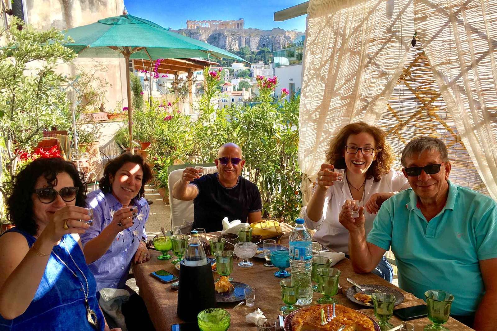 Athènes : Dîner à 7 plats et accord mets et vins avec vue sur l'Acropole