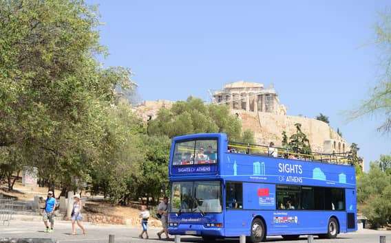 Athènes, le Pirée et la côte : Bus à arrêts multiples multiples (Blue Hop-On Hop-Off Bus)
