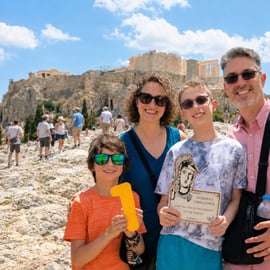 Athènes : Chasse au trésor Mythologie en famille avec haltes alimentaires