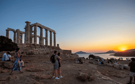 Au départ d'Athènes : Excursion au Cap Sounion au coucher du soleil