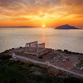 Visite guidée privée et agréée du coucher de soleil à Sounion et de la Riviera athénienne