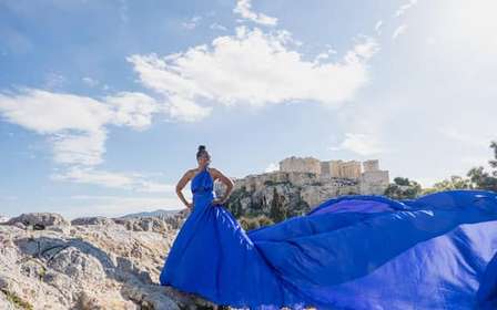 Athènes : séance photo en robe fluide