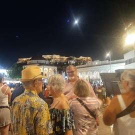 Visite panoramique d'Athènes de nuit en bus à impériale ouvert