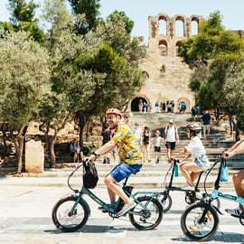 Athènes : Excursion d'une journée à vélo électrique